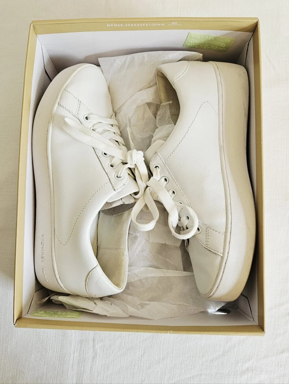 Michael Kors Women's White Leather Low-Top Sneakers